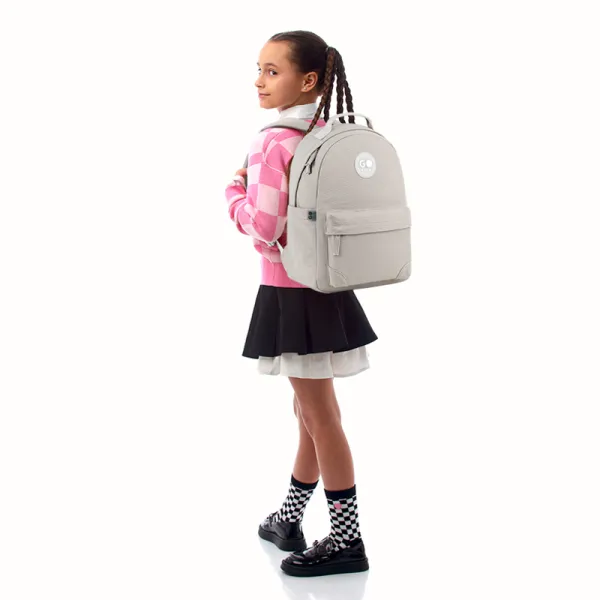 Рюкзак шкільний підлітковий GoPack Education Teens 147M Бежевий (GO26-147M-4) - Фото 10
