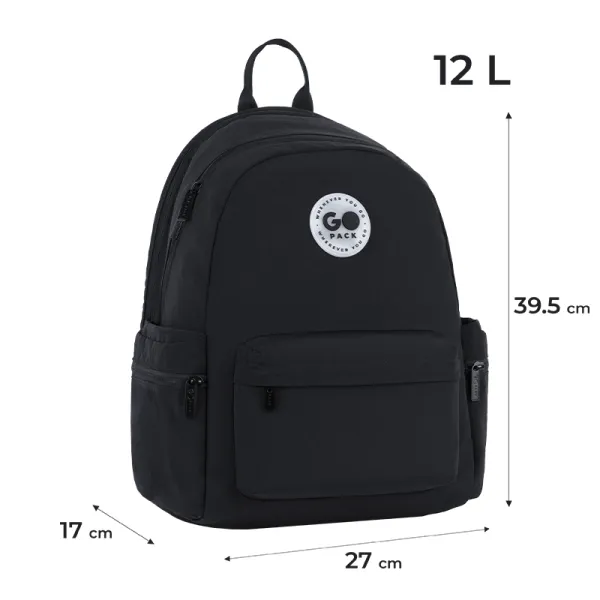 Рюкзак шкільний підлітковий GoPack Education Teens 2510M Чорний (GO26-2510M-1) - Фото 1