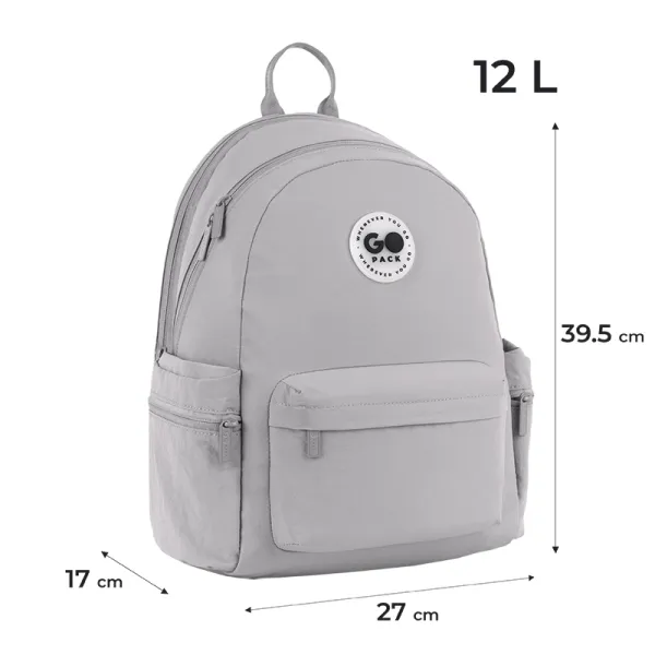 Рюкзак шкільний підлітковий GoPack Education Teens 2510M Сірий (GO26-2510M-2) - Фото 1
