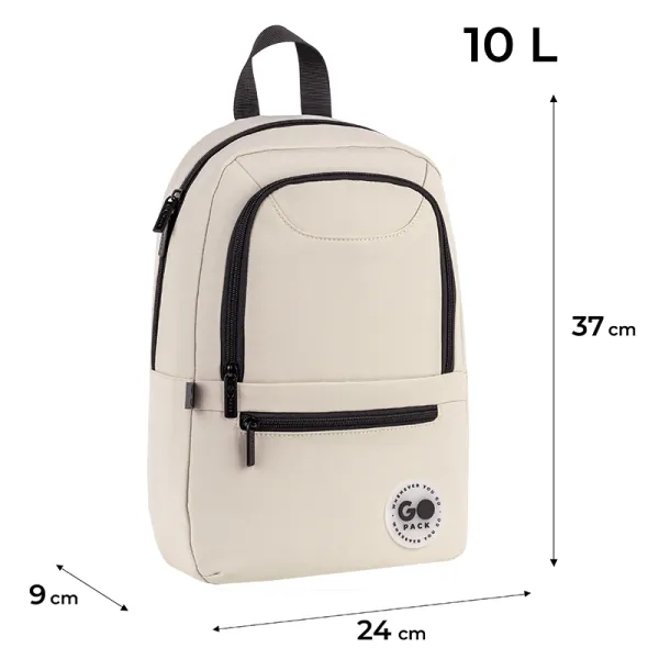 Рюкзак шкільний підлітковий GoPack Education Teens 119S Бежевий (GO26-119S-3) - Фото 1