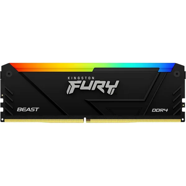Пам'ять ПК DDR4  8GB 3200 FURY Beast RGB Kingston (KF432C16BB2A/8WP)
