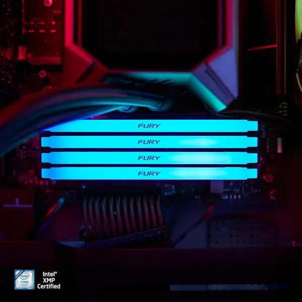 Пам'ять ПК DDR4  8GB 3200 FURY Beast RGB Kingston (KF432C16BB2A/8WP) - Фото 4