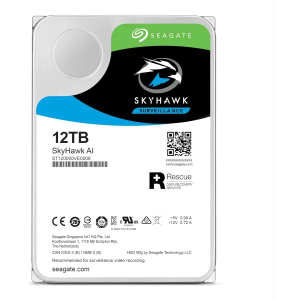 Жесткий диск 12TB 3.5" 7200 512MB SATA SkyHawk AI Seagate (ST12000VE003) - Фото 7