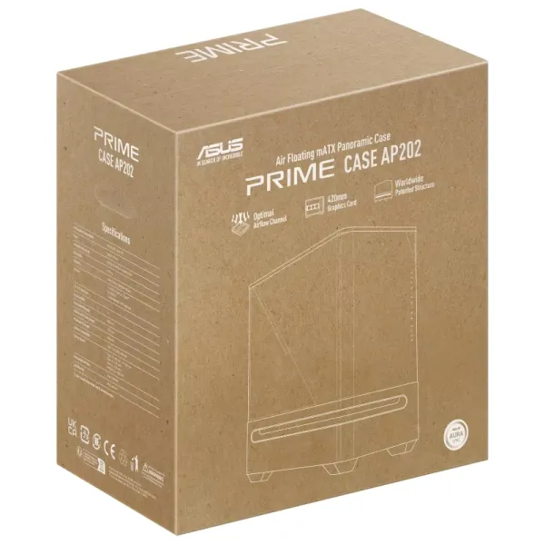 Корпус Prime AP202 Tempered Glas ARGB, mATX, білий ASUS (90DC00P3-B19000) - Фото 22