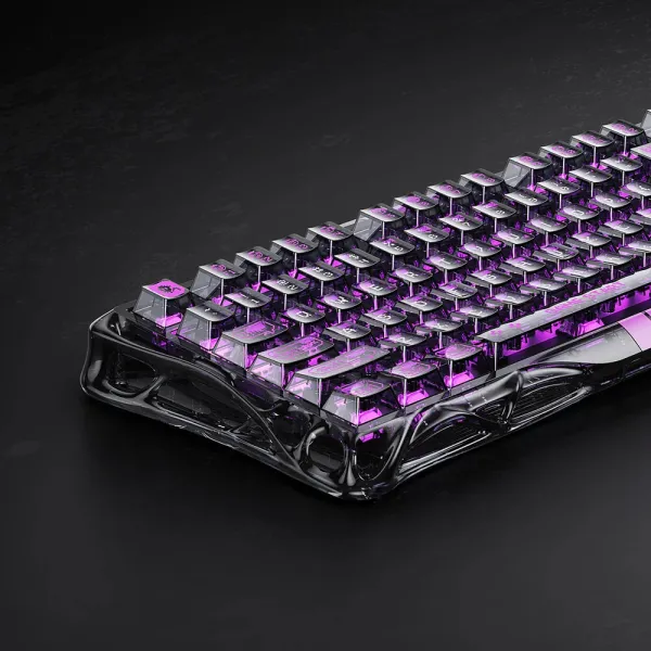 Клавіатура USB-A механічна, RGB, Mercury V75 Lite, Magnetic Blackcore, Transparent Black GravaStar (GS_V75_LITE_XTAL_BLK) - Фото 4