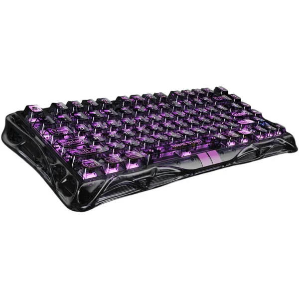 Клавіатура USB-A механічна, RGB, Mercury V75 Lite, Magnetic Blackcore, Transparent Black GravaStar (GS_V75_LITE_XTAL_BLK) - Фото 13