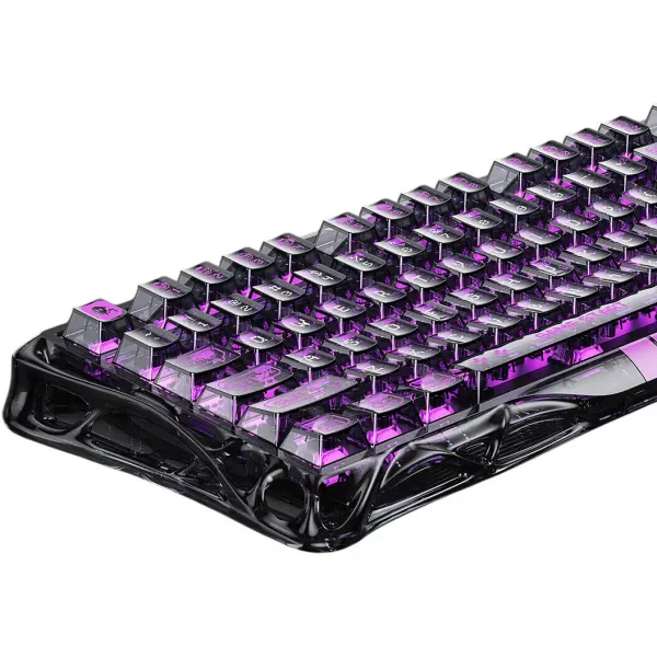 Клавіатура USB-A механічна, RGB, Mercury V75 Lite, Magnetic Blackcore, Transparent Black GravaStar (GS_V75_LITE_XTAL_BLK) - Фото 14
