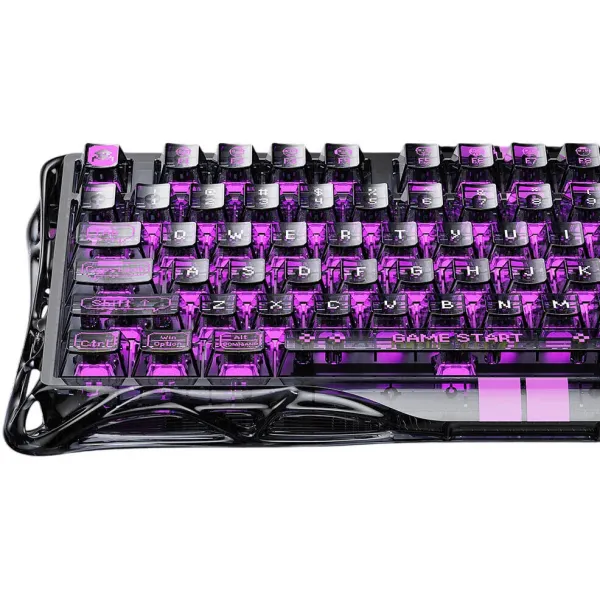 Клавіатура USB-A механічна, RGB, Mercury V75 Lite, Magnetic Blackcore, Transparent Black GravaStar (GS_V75_LITE_XTAL_BLK) - Фото 15