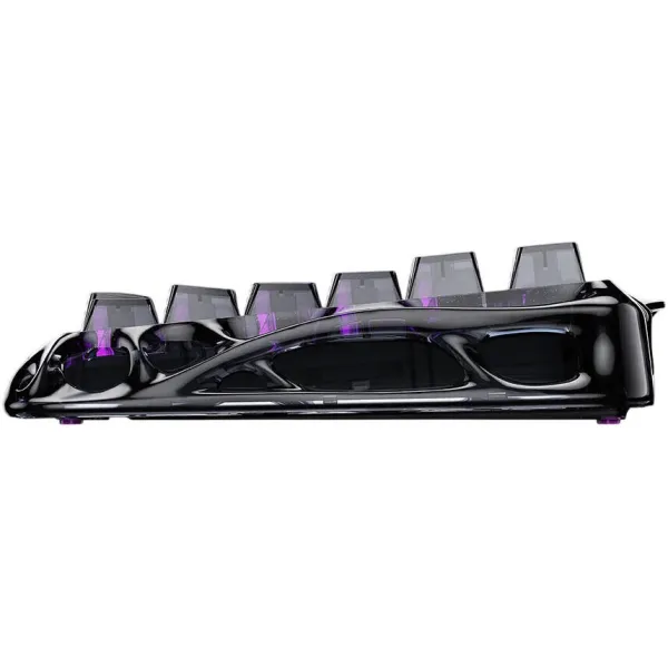 Клавіатура USB-A механічна, RGB, Mercury V75 Lite, Magnetic Blackcore, Transparent Black GravaStar (GS_V75_LITE_XTAL_BLK) - Фото 17