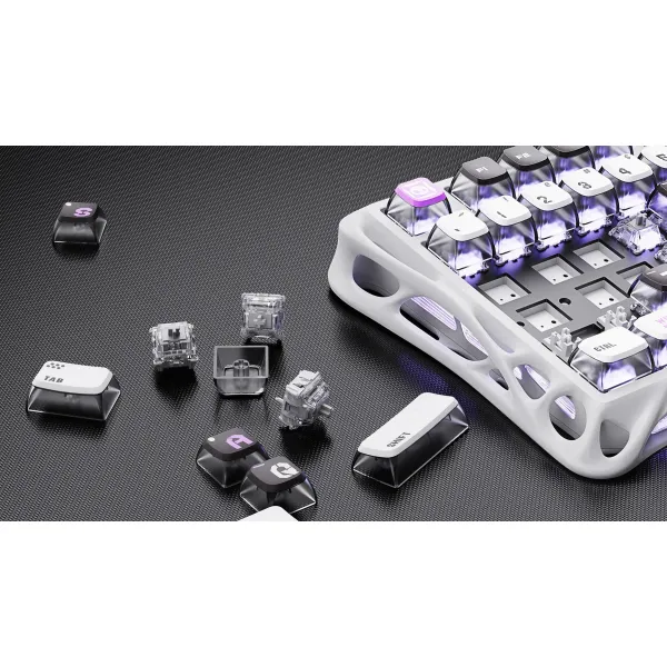 Клавиатура USB-A механическая, RGB, Mercury V75, Magnetic Jade Pro, 8K, Mecha Gray GravaStar (GS_V75_GWT) - Фото 6