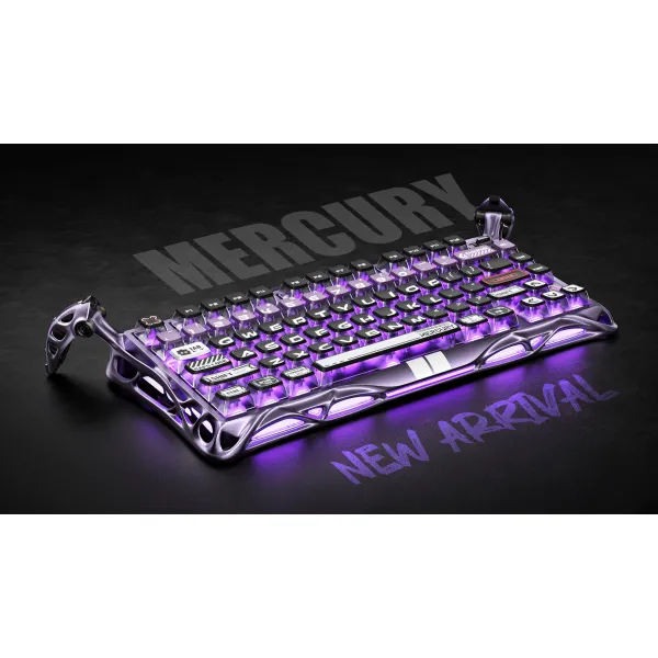 Клавиатура USB-A механическая, RGB, Mercury V75 Pro, Magnetic Jade Gaming, 8K, Iron Purple GravaStar (GS_V75_PRO_PL) - Фото 1
