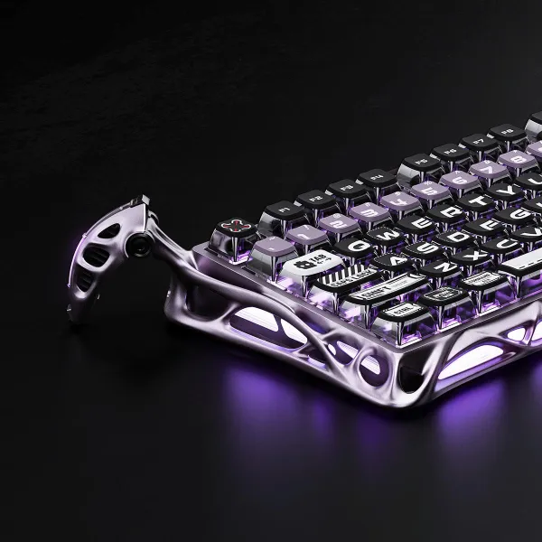Клавиатура USB-A механическая, RGB, Mercury V75 Pro, Magnetic Jade Gaming, 8K, Iron Purple GravaStar (GS_V75_PRO_PL) - Фото 4