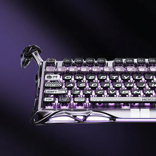 Клавиатура USB-A механическая, RGB, Mercury V75 Pro, Magnetic Jade Gaming, 8K, Iron Purple GravaStar (GS_V75_PRO_PL) - Фото 7