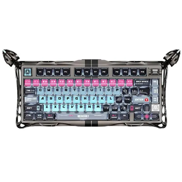 Клавиатура USB-A механическая, RGB, Mercury V75 Pro, Magnetic Jade Gaming, 8K, Cyberpunk GravaStar (GS_V75_PRO_RM_EGRY)