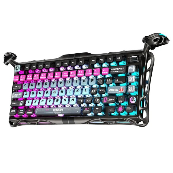 Клавиатура USB-A механическая, RGB, Mercury V75 Pro, Magnetic Jade Gaming, 8K, Cyberpunk GravaStar (GS_V75_PRO_RM_EGRY) - Фото 14
