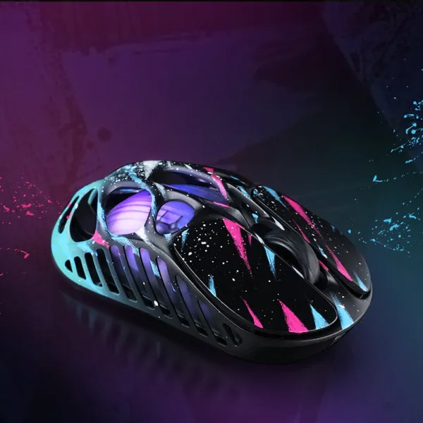 Мышь BT/WL/USB-A RGB, Mercury X Pro, 8K, Neon Graffiti GravaStar (GS_X_PRO_CG_BLK) - Фото 4