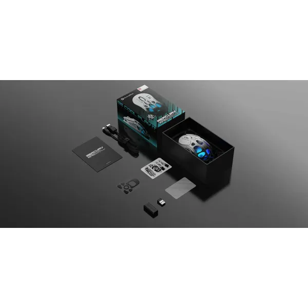 Мышь BT/WL/USB-A RGB, Mercury M1 Pro, Gradient Black GravaStar (GRAVASTAR_M1_PRO_GBLK) - Фото 1