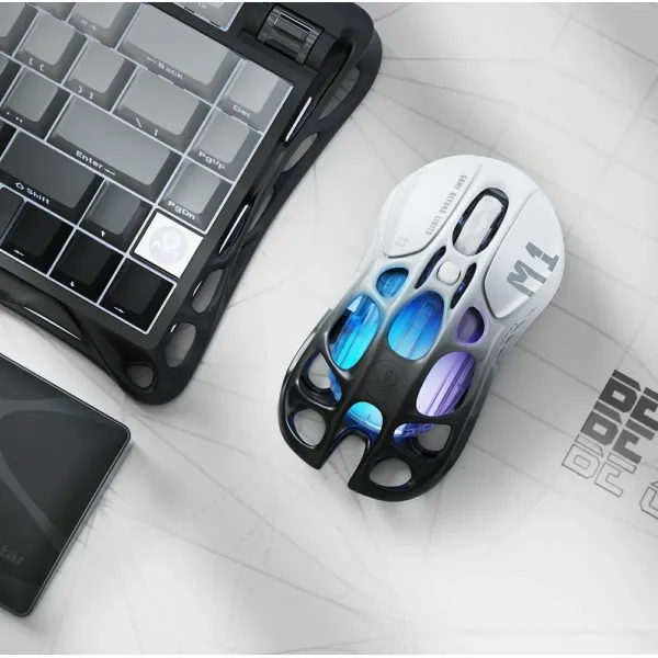 Мышь BT/WL/USB-A RGB, Mercury M1 Pro, Gradient Black GravaStar (GRAVASTAR_M1_PRO_GBLK) - Фото 3