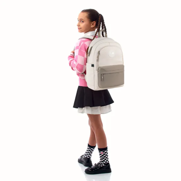 Рюкзак шкільний підлітковий GoPack Education Teens 141L Бежевий, коричневий (GO26-141L-1) - Фото 12