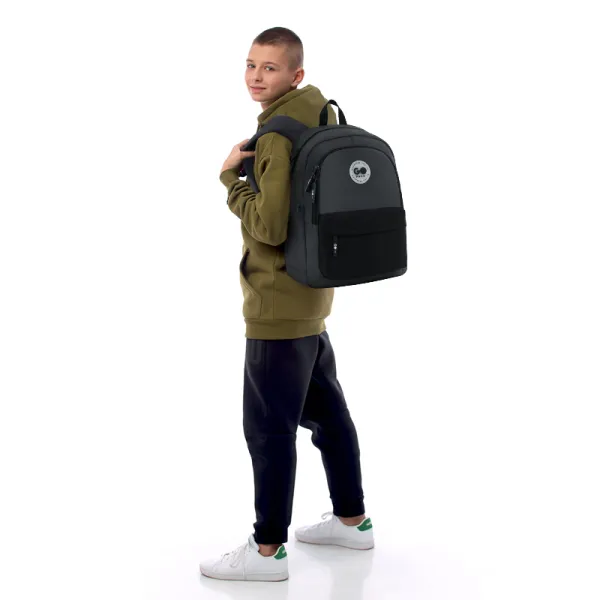 Рюкзак шкільний підлітковий GoPack Education Teens 141L Чорний, сірий (GO26-141L-4) - Фото 12