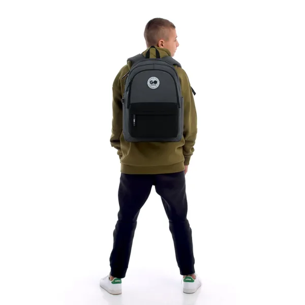 Рюкзак шкільний підлітковий GoPack Education Teens 141L Чорний, сірий (GO26-141L-4) - Фото 13