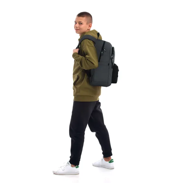 Рюкзак шкільний підлітковий GoPack Education Teens 141L Чорний, сірий (GO26-141L-4) - Фото 15
