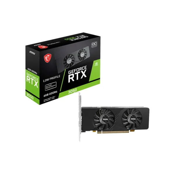 Видеокарта GeForce RTX 3050 6GB GDDR6 LP E OC MSI (912-V812-213) - Фото 6