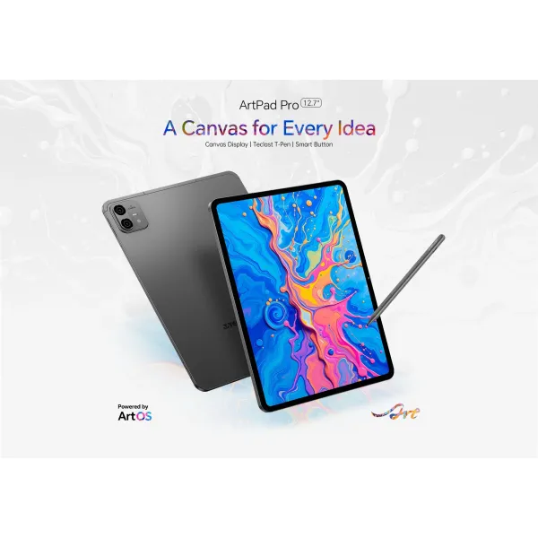Планшет ArtPad Pro 12.7" 8ГБ, 256ГБ, LTE, 10000мА•ч, Android, серый Teclast (6940709687697) - Фото 1