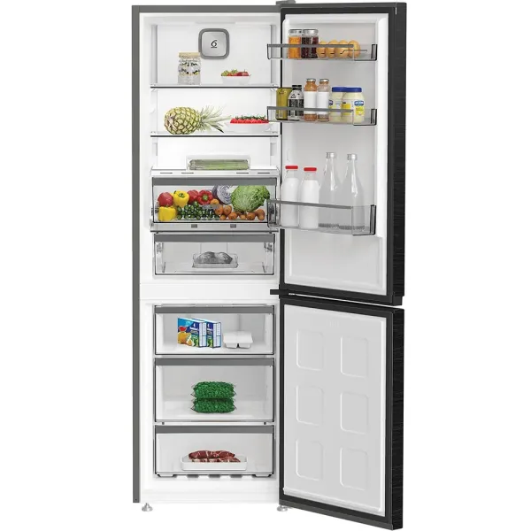 Холодильник 186.5x60х66.3, 210/104л, А++, NF, инв., серый Whirlpool (WHK26363XBR5E) - Фото 2
