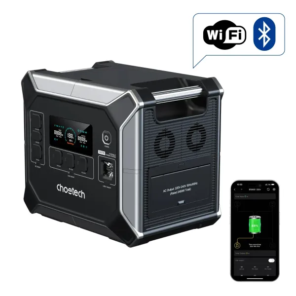 Станція зарядна 2400W з функцією ДБЖ Choetech (BS067) - Фото 3