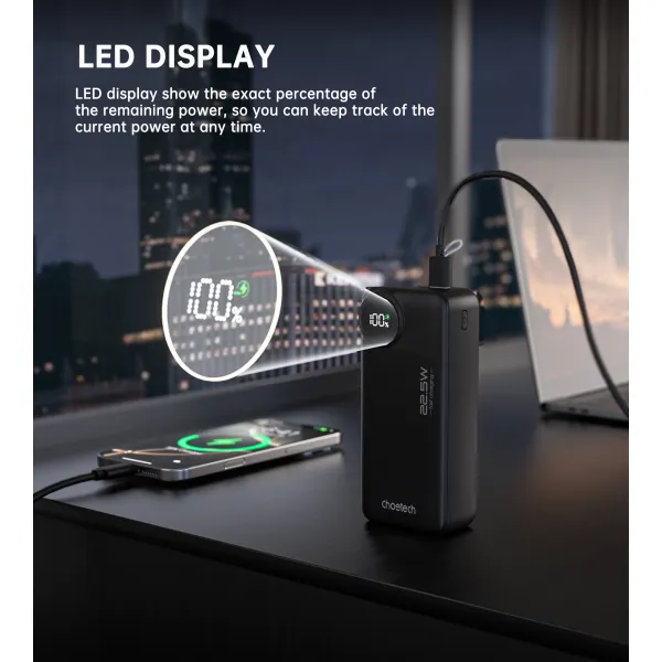 Акумулятор зовнішній Power Bank 30000mAh 22,5W Fast charging Choetech (B793) - Фото 8