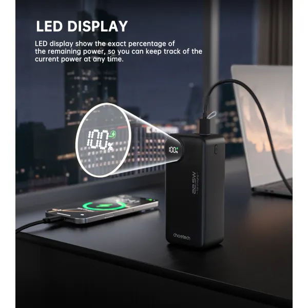 Акумулятор зовнішній Power Bank 40000mAh 22,5W Fast charging Choetech (B794) - Фото 2