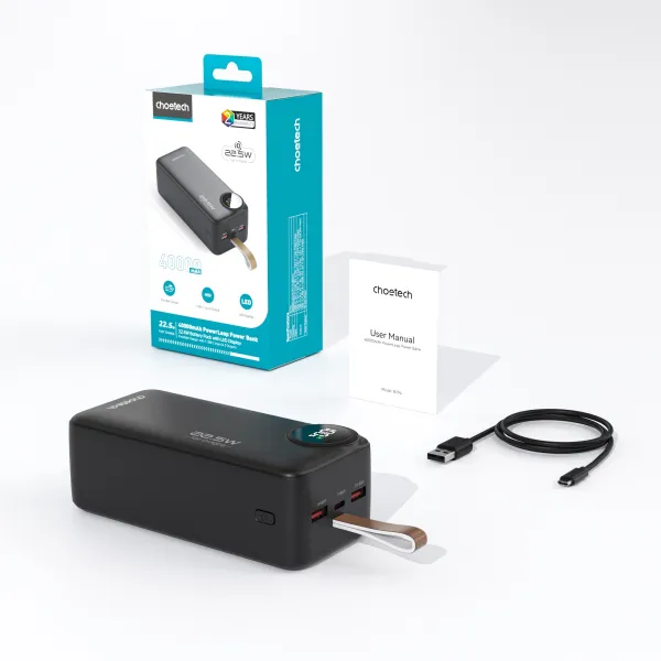 Акумулятор зовнішній Power Bank 40000mAh 22,5W Fast charging Choetech (B794) - Фото 13