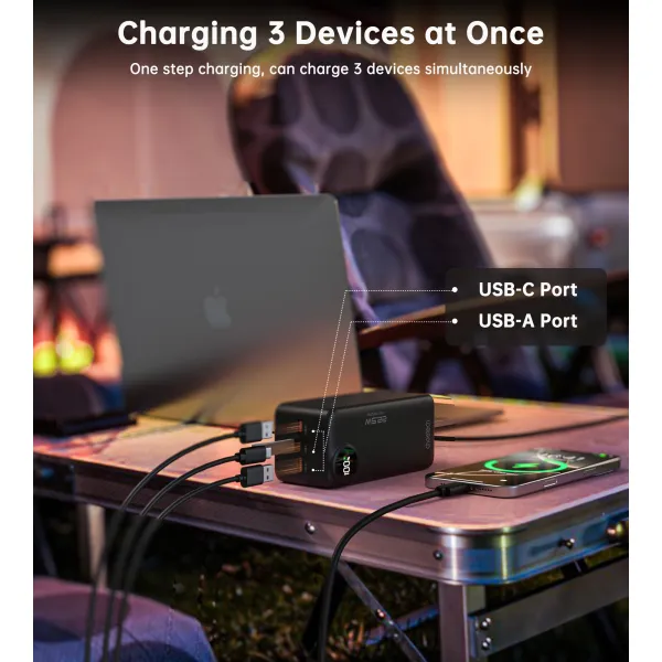 Акумулятор зовнішній Power Bank 50000mAh 22,5W Fast charging Choetech (B795) - Фото 4