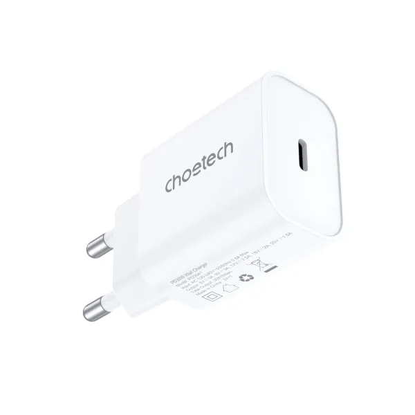 Устройство зарядное сетевое PD30W Type-C белое Choetech (PD3041-EU-WH)
