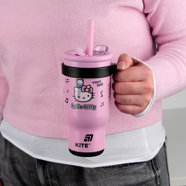 Термокружка с трубочкой 530 мл, Hello Kitty HK Kite (HK25-1266) - Фото 2