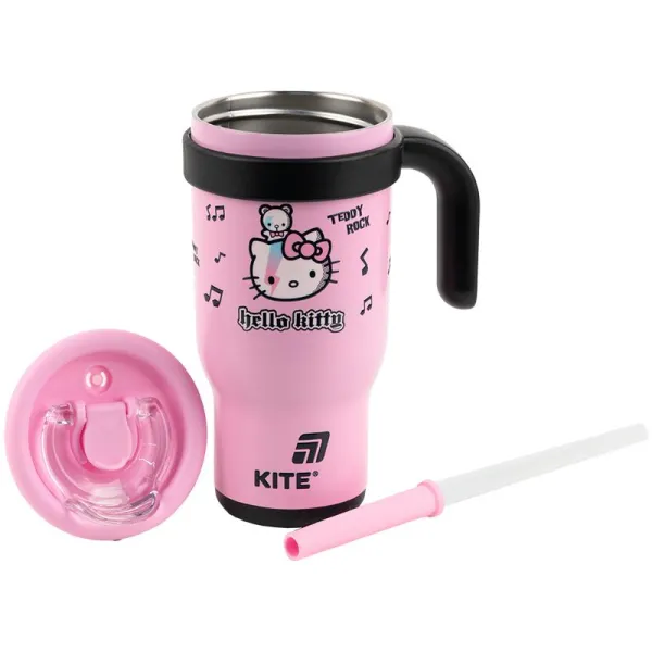 Термокружка с трубочкой 530 мл, Hello Kitty HK Kite (HK25-1266) - Фото 3