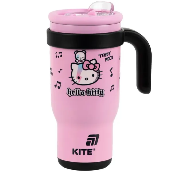 Термокружка с трубочкой 530 мл, Hello Kitty HK Kite (HK25-1266) - Фото 7
