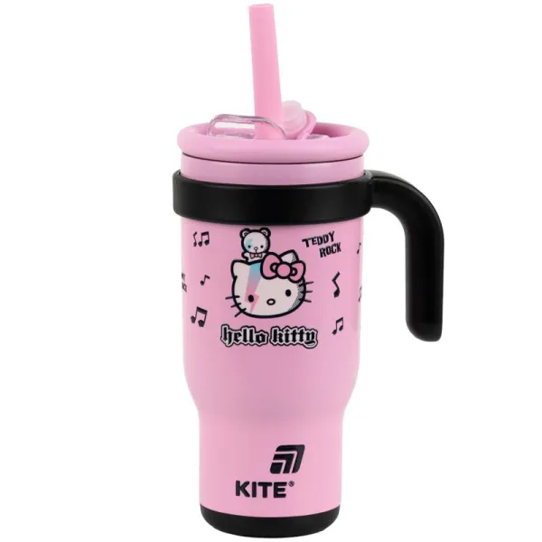 Термокружка з трубочкою 530 мл, Hello Kitty HK Kite (HK25-1266) - Фото 5