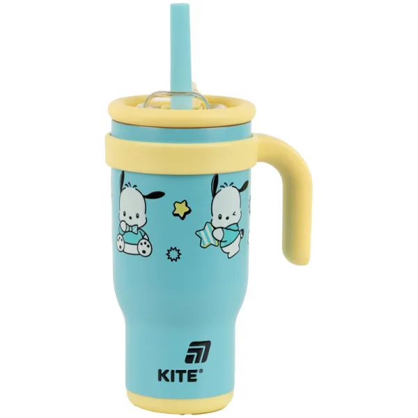 Термокружка с трубочкой, 530 мл, Pochacco PC Kite (PC25-1266) - Фото 5