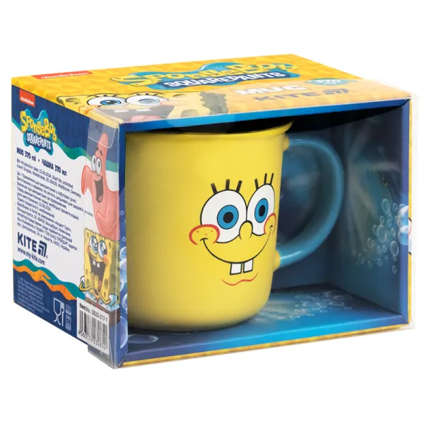 Чашка керамическая 370 мл, подарочная коробка SpongeBob, SB-1 Kite (SB25-217-1) - Фото 5