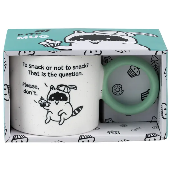 Чашка керамічна 370 мл, подарункова коробка Cupcake racoon Kite (K25-220-3) - Фото 2