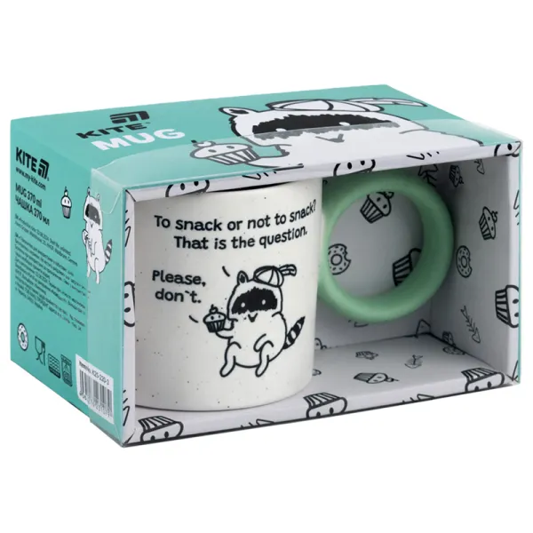 Чашка керамічна 370 мл, подарункова коробка Cupcake racoon Kite (K25-220-3) - Фото 4