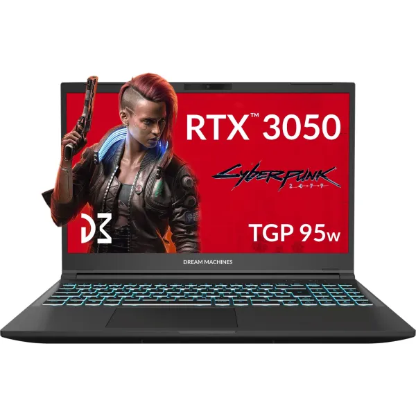 Ноутбук 15.6 IPS, Intel i7-13620H, 16GB, F1TB, NVD3050-4, черный Dream Machines (RG3050-15UA76)