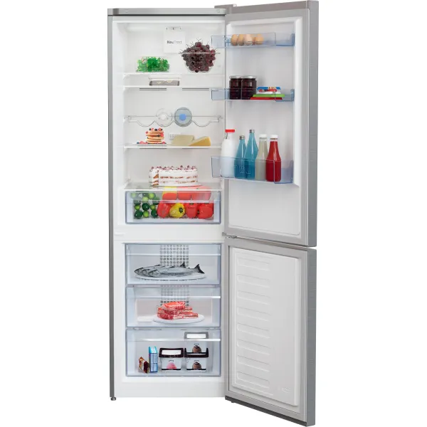 Холодильник 186x60x67, 215/109л, E, NF, нерж. Beko (RCNA366K40XBN) - Фото 5