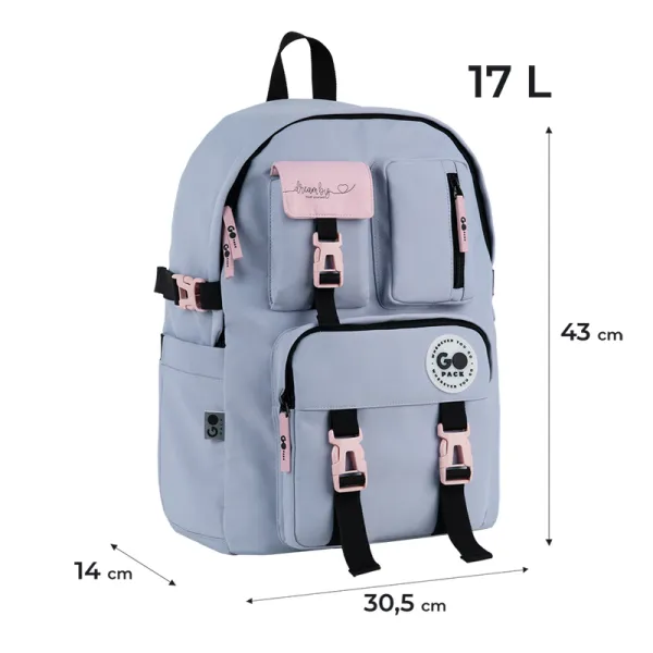 Рюкзак шкільний підлітковий GoPack Education Teens 2500L Сірий (GO26-2500L-1) - Фото 1