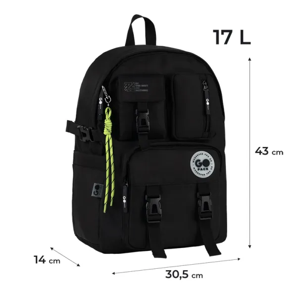 Рюкзак шкільний підлітковий GoPack Education Teens 2500L Чорний (GO26-2500L-3) - Фото 1