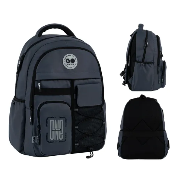 Рюкзак шкільний підлітковий GoPack Education Teens 184 темно-сірий (GO26-184L-4) - Фото 3