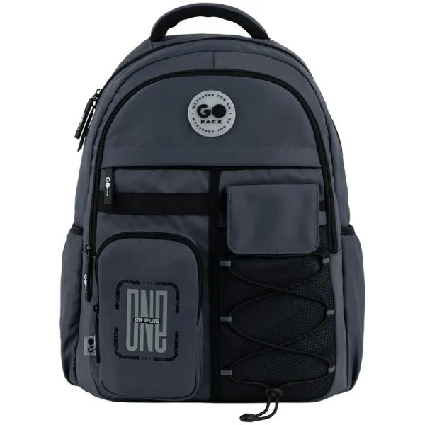 Рюкзак шкільний підлітковий GoPack Education Teens 184 темно-сірий (GO26-184L-4) - Фото 2