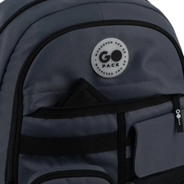 Рюкзак шкільний підлітковий GoPack Education Teens 184 темно-сірий (GO26-184L-4) - Фото 9